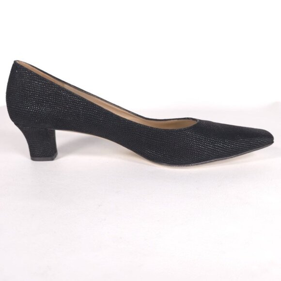 BRUNO MAGLI Women’s HANDMADE IN‎ ITALY Textured LEATHER Heels Black Size 8.5 AA - Picture 4 of 14